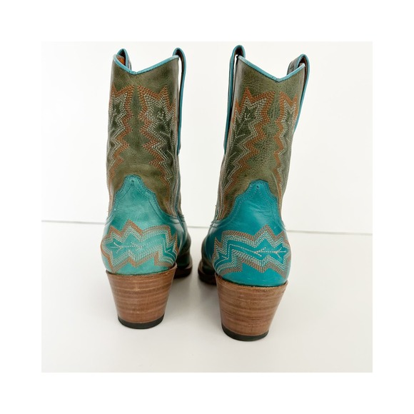 Frye Teal and Brown Ankle Boots - Picture 8 of 12